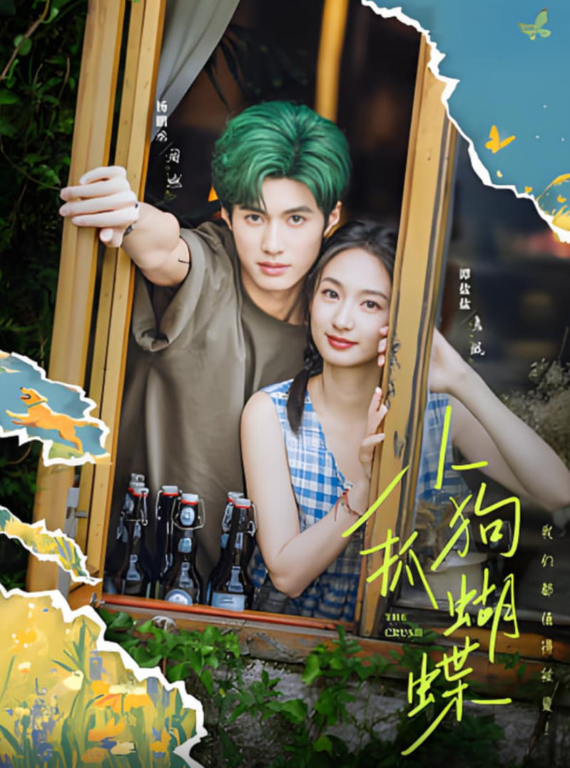 小狗抓蝴蝶