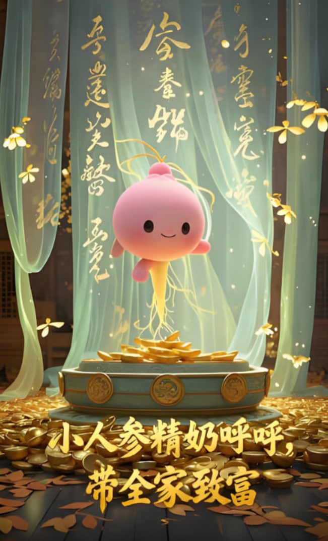 小人参精奶呼呼带全家暴富